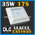 CUL DLC conduziu as luzes do dossel do posto de gasolina que abrigam o dossel do alojamento 3500lm das luzes do dossel do alojamento do preto 35w ul